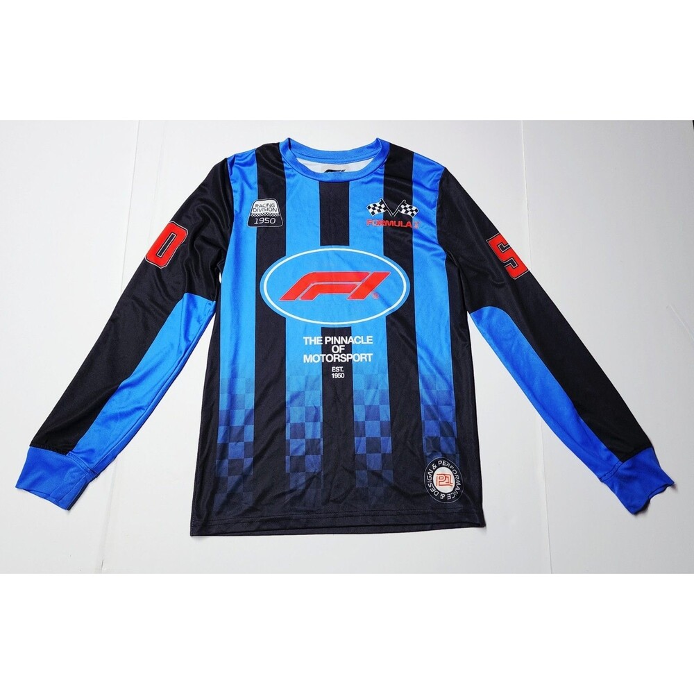 Formula 1 F1 1950 Jersey Kids Large L 12-14 Long Sleeve Mesh Riding Shirt Hybrid